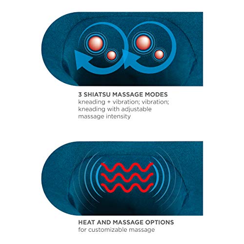 Travel Neck Pillow with Vibration Heat Shiatsu Massage P546