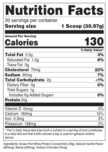2 Tubs Grass-Fed Whey Protein Concentrate Salted Caramel G48356