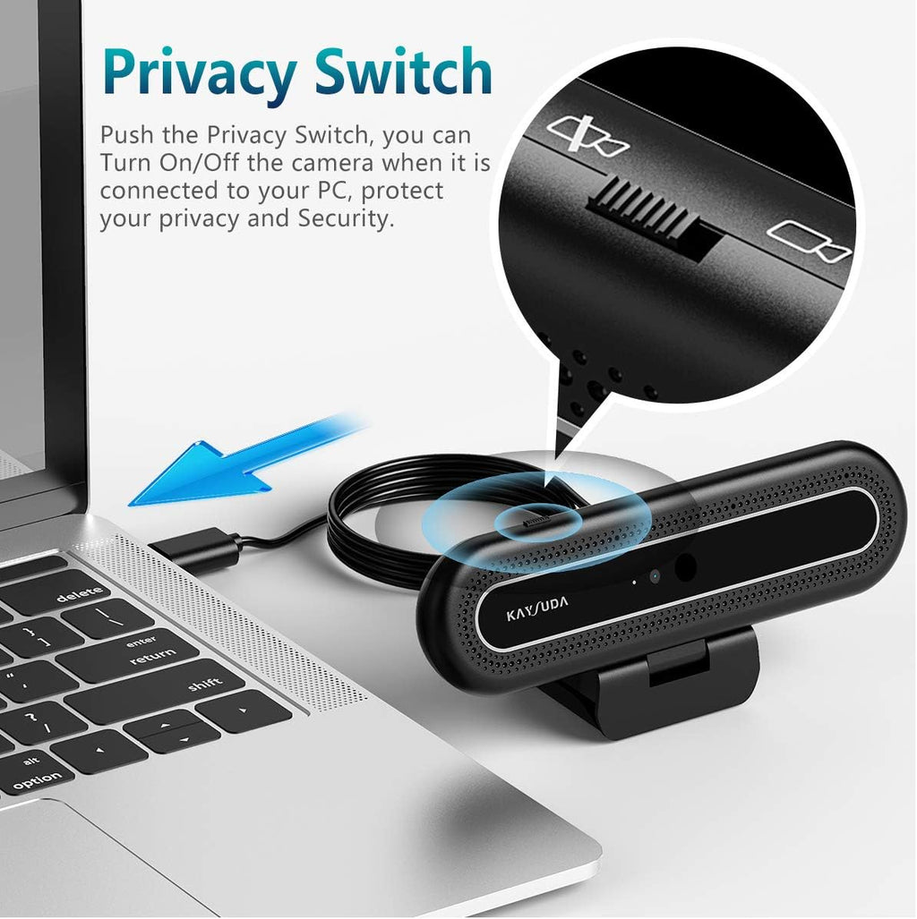 Face Recognition USB IR Camera 1080P with Dual Microphone Pack of 2 G7577