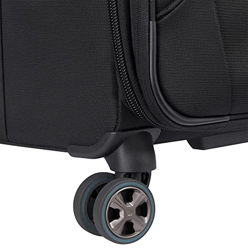 Black Softside Expandable Luggage with Spinner Wheels, Carry on 20 Inch F801896