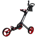 48x22 Black and Red 3 Wheel Golf Push Cart M321428