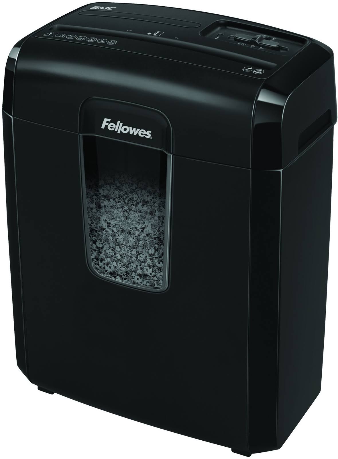 MicroCut Shredder with Wastebasket, 8 Sheet Capacity - Black Y66020