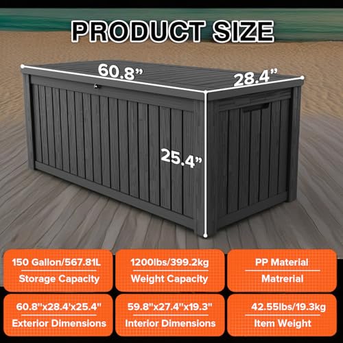 Gray UV Resistant Outdoor Storage Box X401