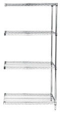 74 inch Wire 4-Shelf Add-On Unit in Chrome Finish Y636223