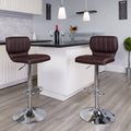 Contemporary Vinyl Adjustable Height Barstool R998