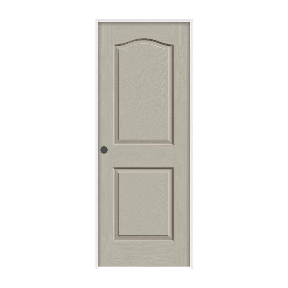 24 in. x 80 in. Desert Sand Right-Hand Solid Core Molded Composite MDF Single Prehung Interior Door N2066