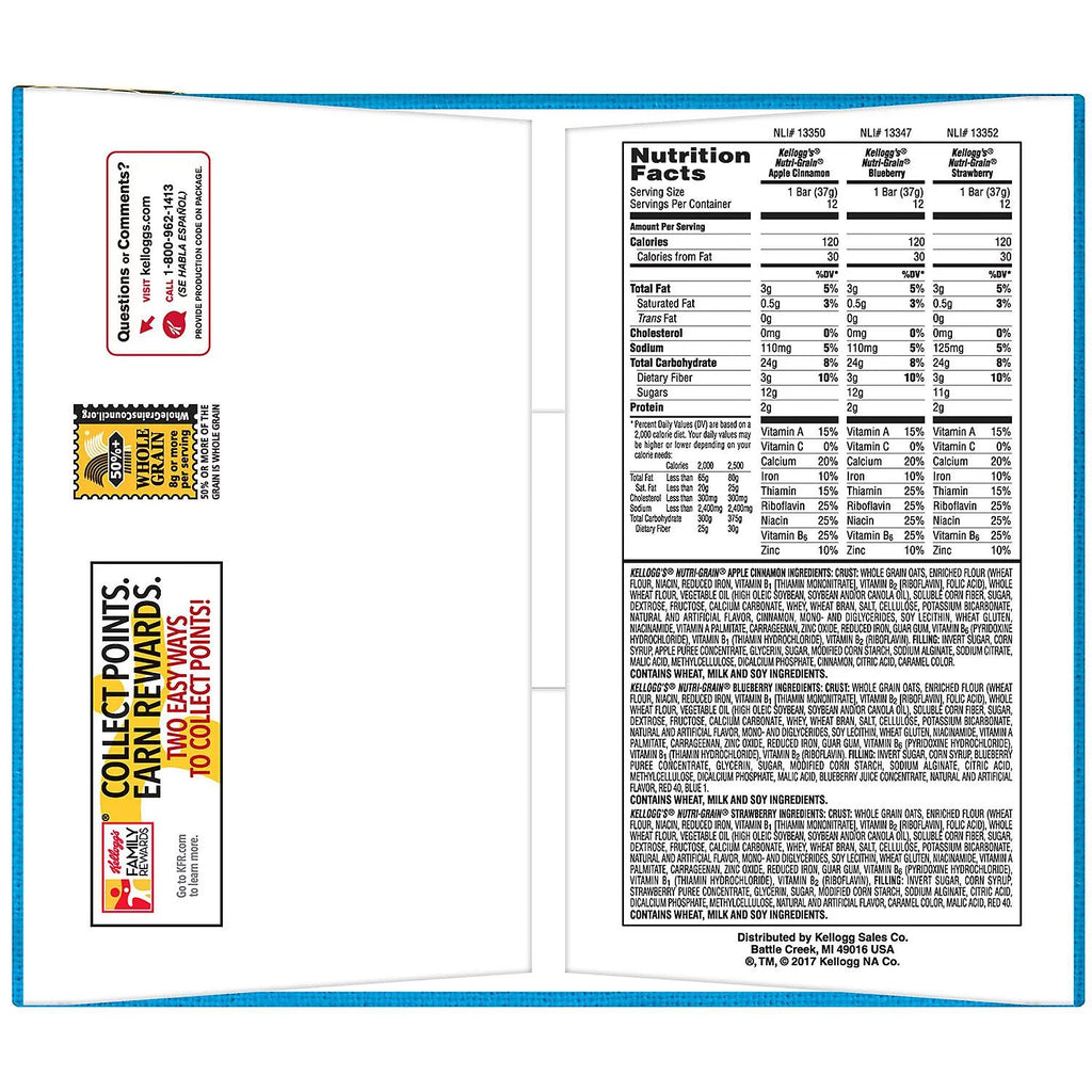 Cereal Bars Variety Pack 1.3 oz 36-Count D642238