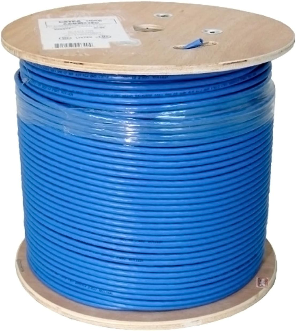 Blue Cat6A 1000ft Bulk Ethernet Cable U310583