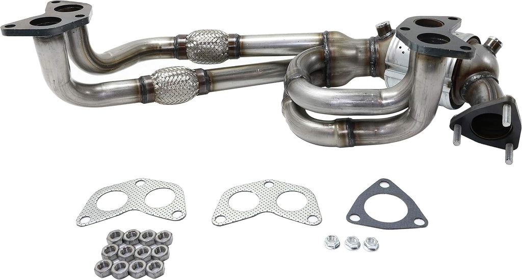 Front Catalytic Converter with 3 Gaskets, 3 Stud Bolts, 9 Nuts A654802