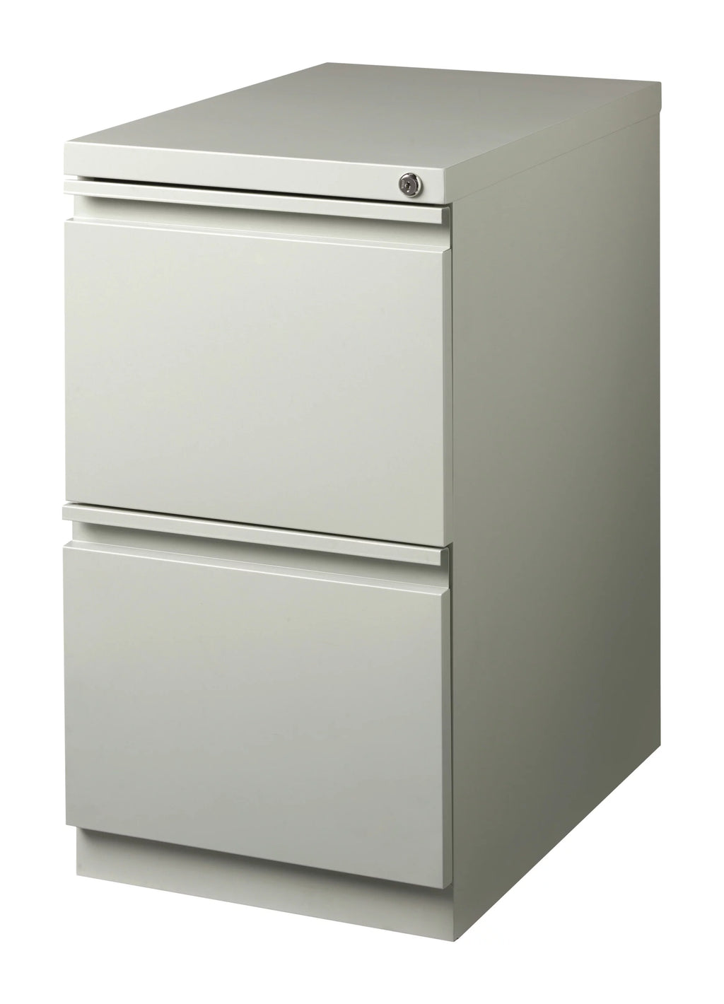 23" Deep 2 Drawer Letter Width Gray Mobile Pedestal File Cabinet R23248
