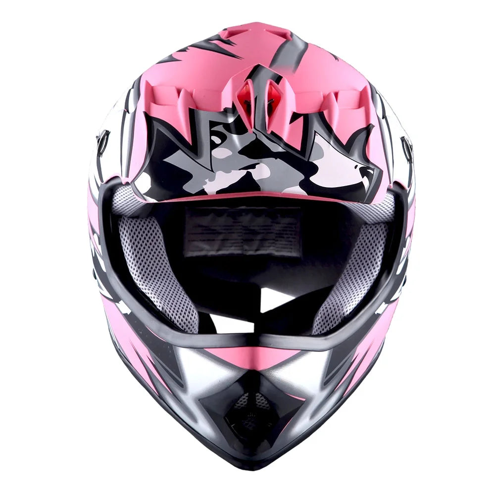 Matt Pink Kids Motocross Helmet Z530795