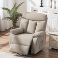 Electric Lift Recliner Massage Sofa Chair with Remote Control Silver White Z19540