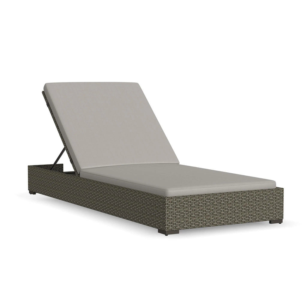 Brown Rattan Outdoor Chaise Lounge T373389