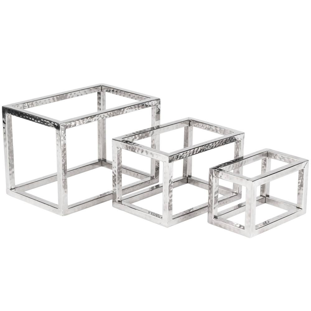Hammered Stainless Steel Frame Riser Set B276864