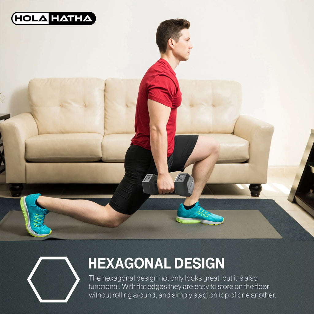 30 Pounds Hexagonal Cast Iron Dumbbell R961