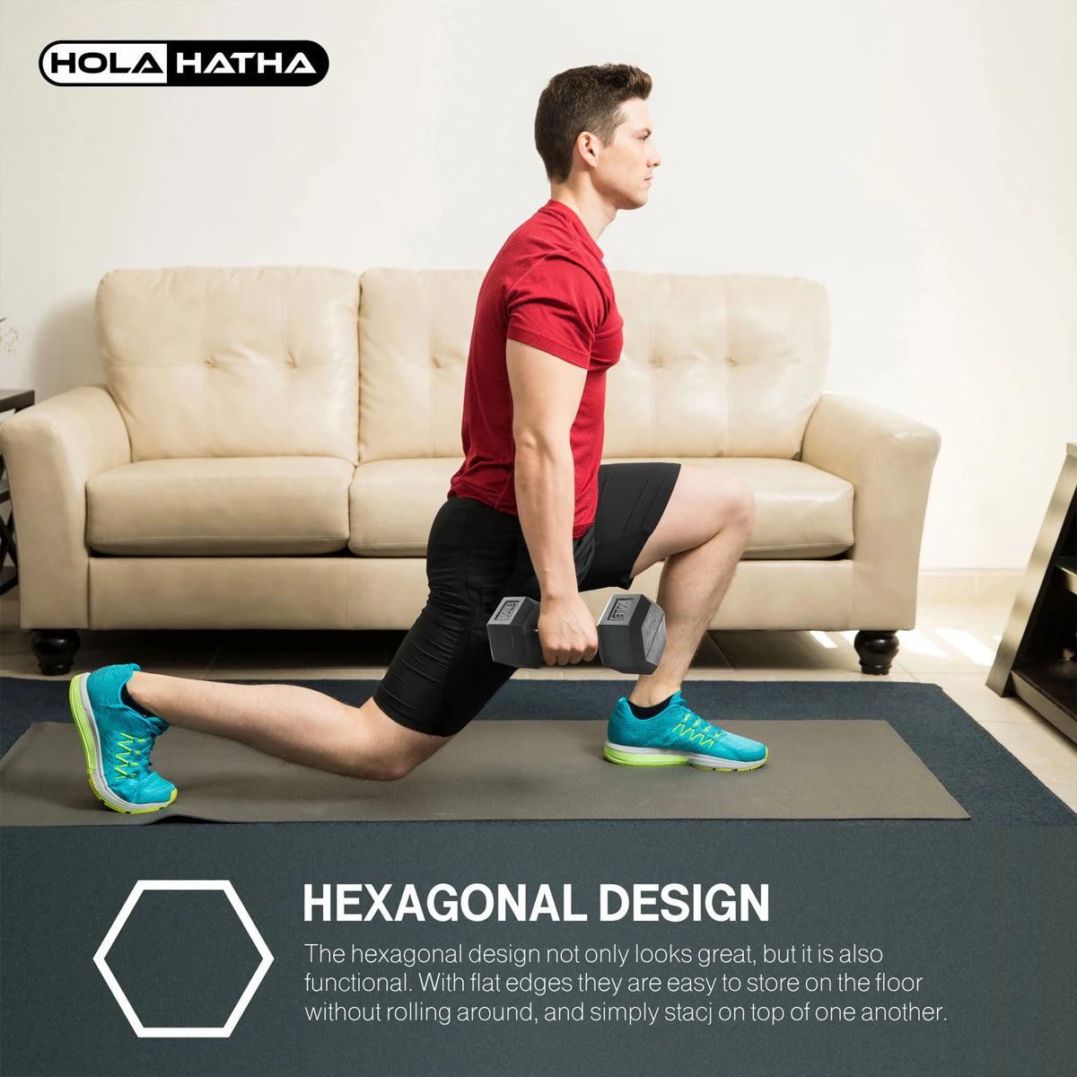30 Pounds Hexagonal Cast Iron Dumbbell R961