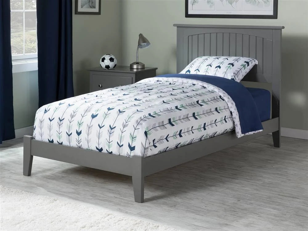 Grey Twin XL Traditional Bed C60618