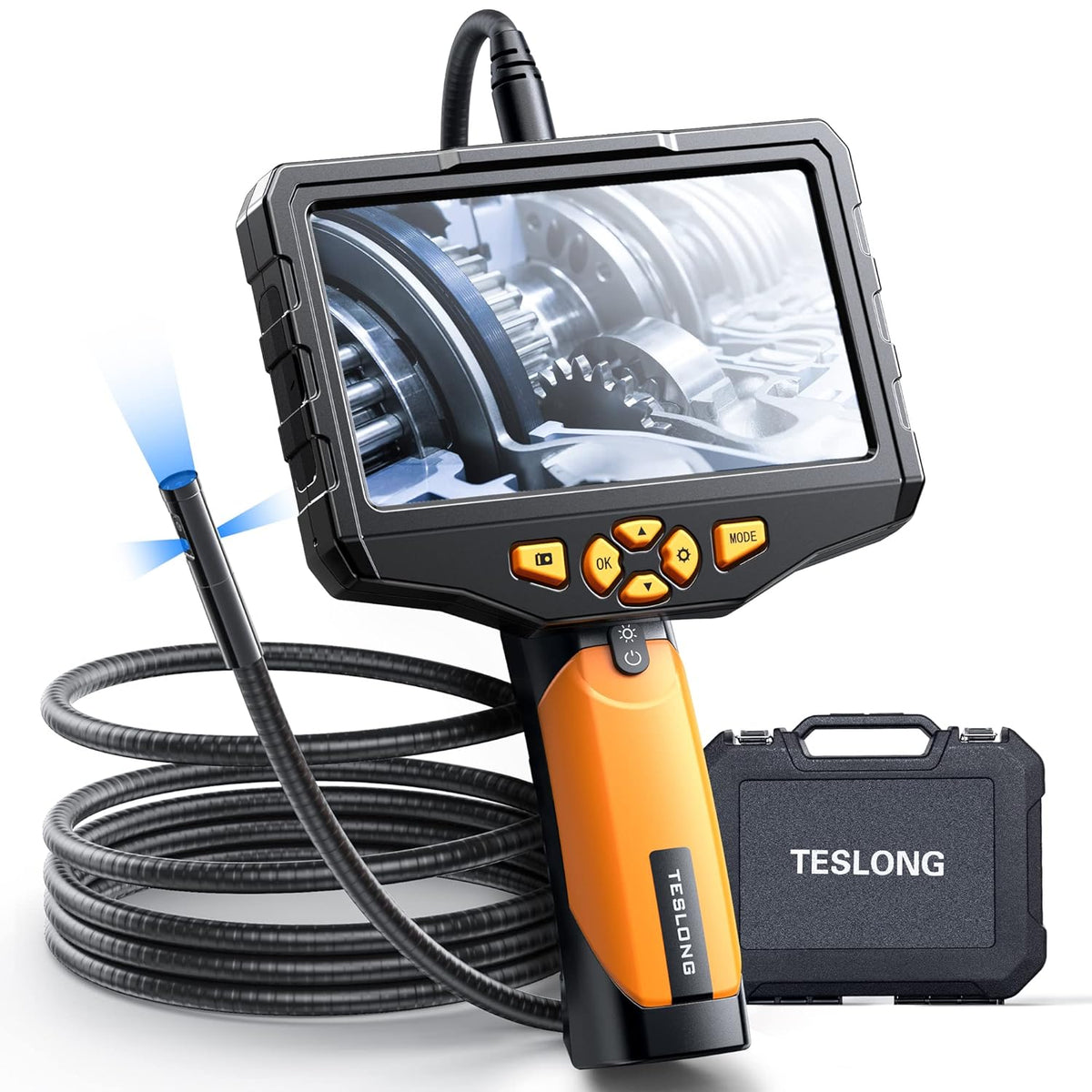 16.4ft Waterproof Flexible Borescope Inspection Camera with Light R439