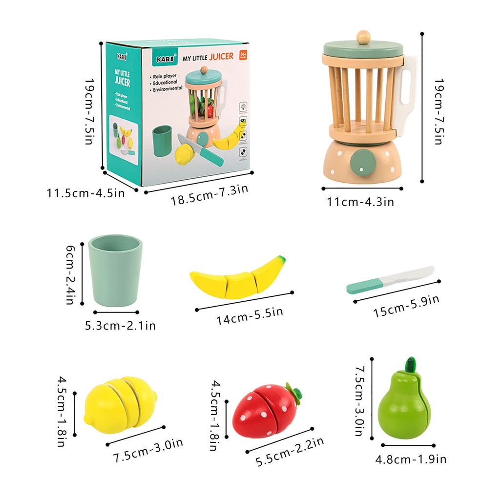 Montessori Wooden Toy Blender Juicer and Smoothie Maker V762813