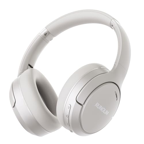Hybrid Active Noise Cancelling Wireless Over Ear Bluetooth Headphones with Microphone A491