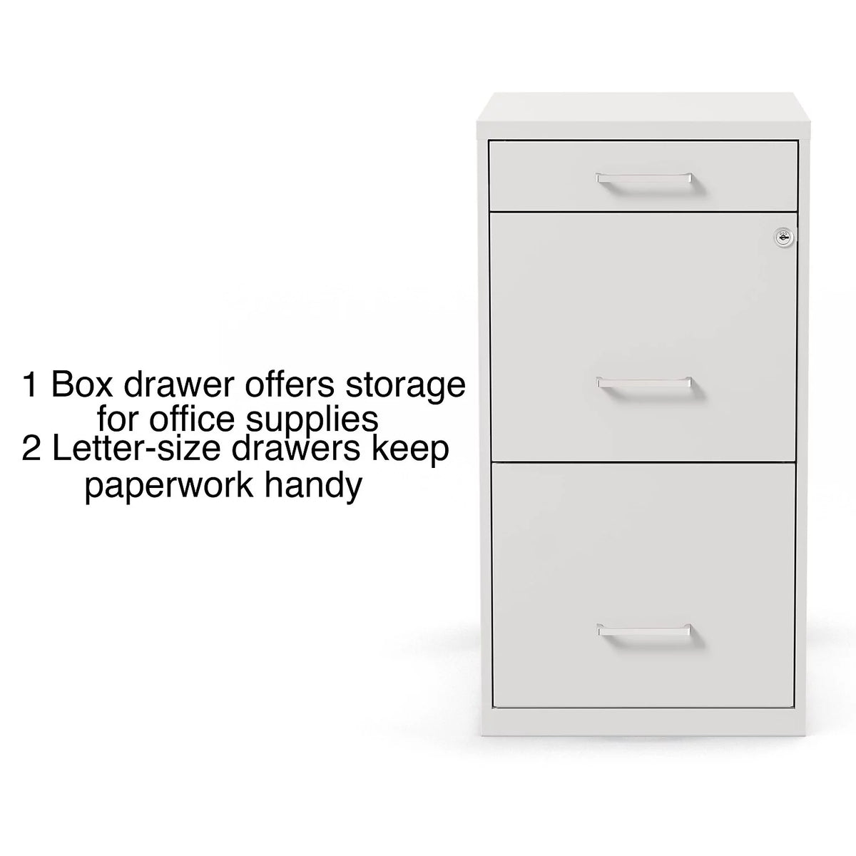 White 3-Drawer Vertical File Cabinet K686