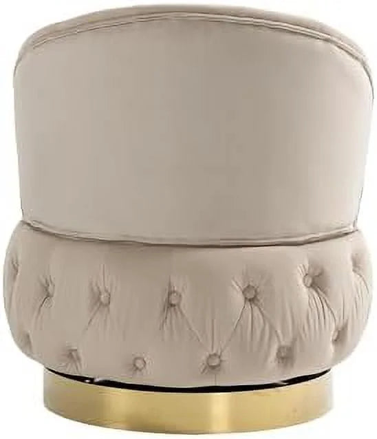 Round Swivel Chair with Tufted Back and Cushion Y363637