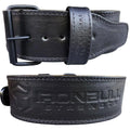 10mm Leather Powerlifting Belt, Single Prong, Black E775541