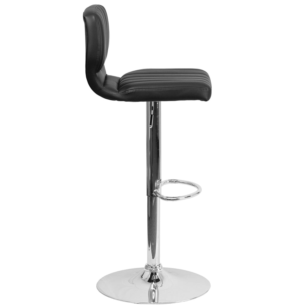Contemporary Vinyl Adjustable Height Barstool R998