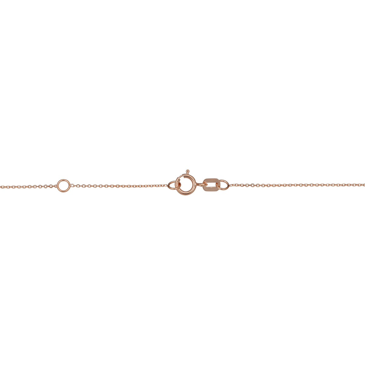 14k Rose Gold Twist Curved Bar Adjustable Length Necklace W98250