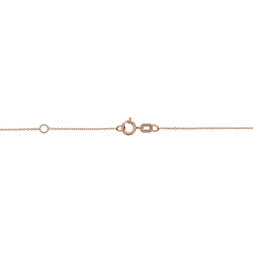 14k Rose Gold Twist Curved Bar Adjustable Length Necklace W98250