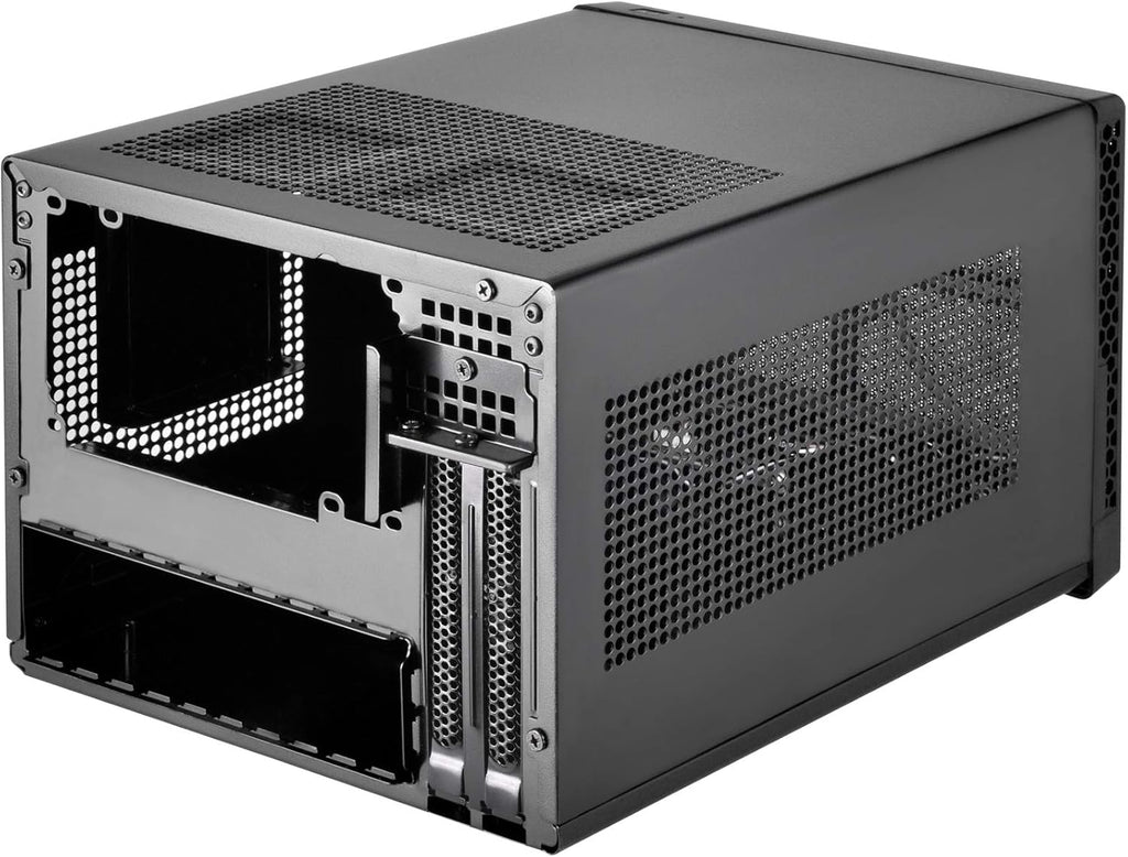 Black Ultra Compact Mini-ITX Computer Case with Mesh Front Panel B45239