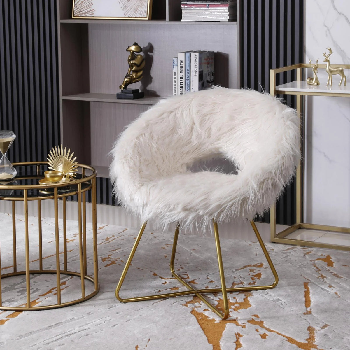 Off-White Bucket Chair F3172