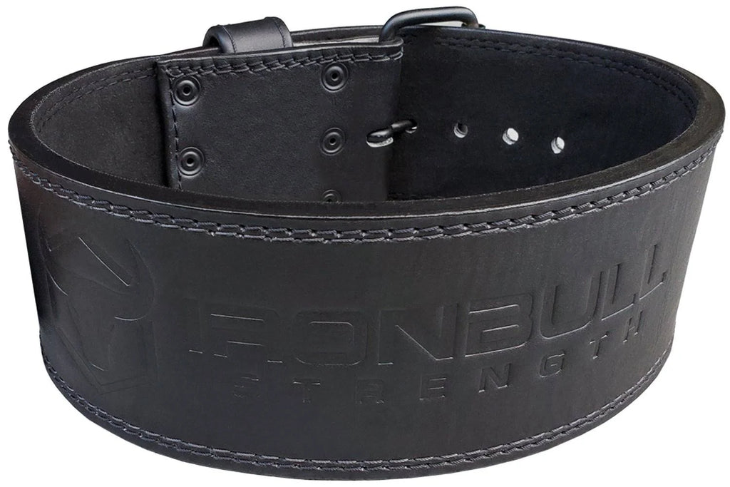 10mm Leather Powerlifting Belt, Single Prong, Black E775541