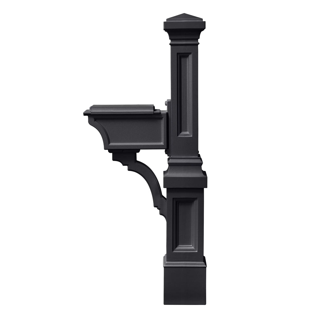 Onyx Black Plastic Mailbox Post Kit D578239