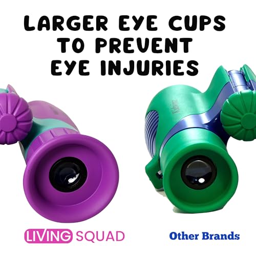 8x21 Pink Compact Kids Binoculars Set with Neck Strap V6467