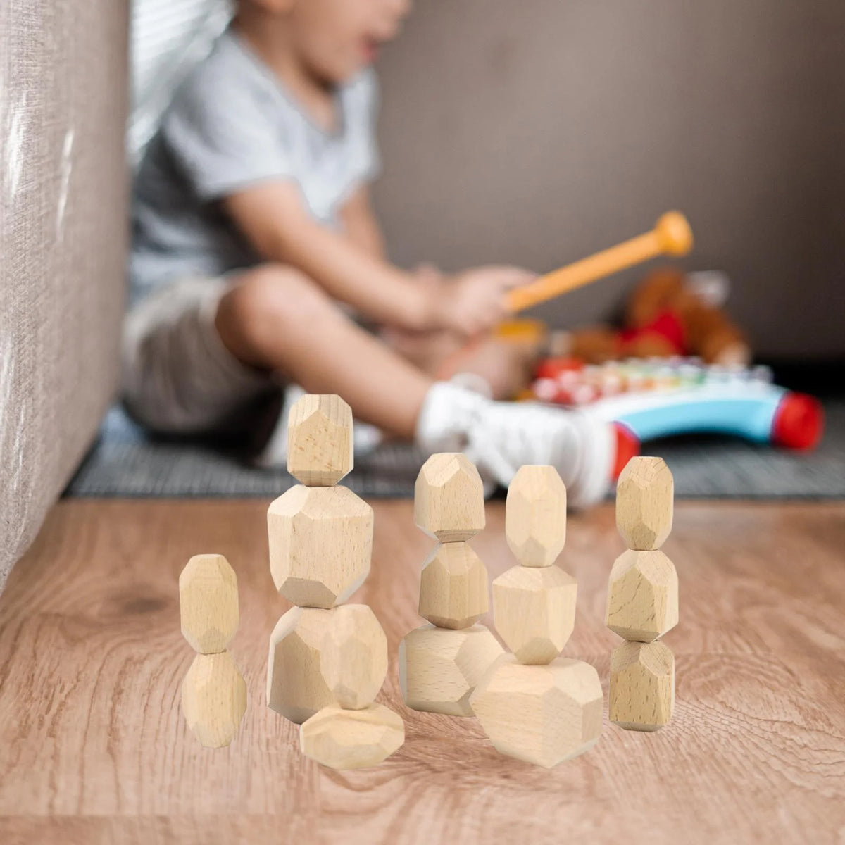 Wooden Stacking Stones Building Blocks Z252