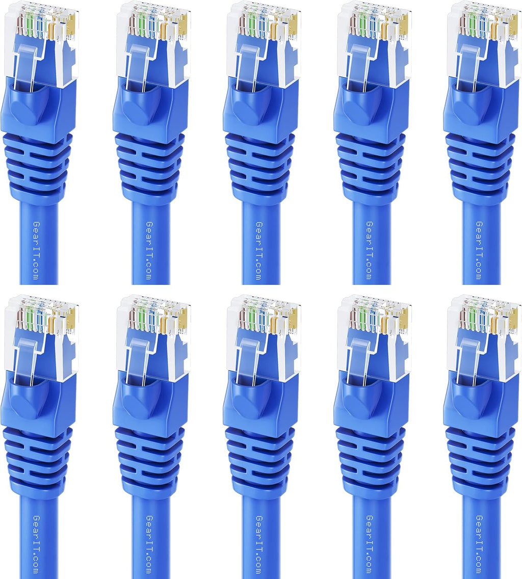 Cat 6 Ethernet Cable 1.5 ft 50-Pack Blue S365
