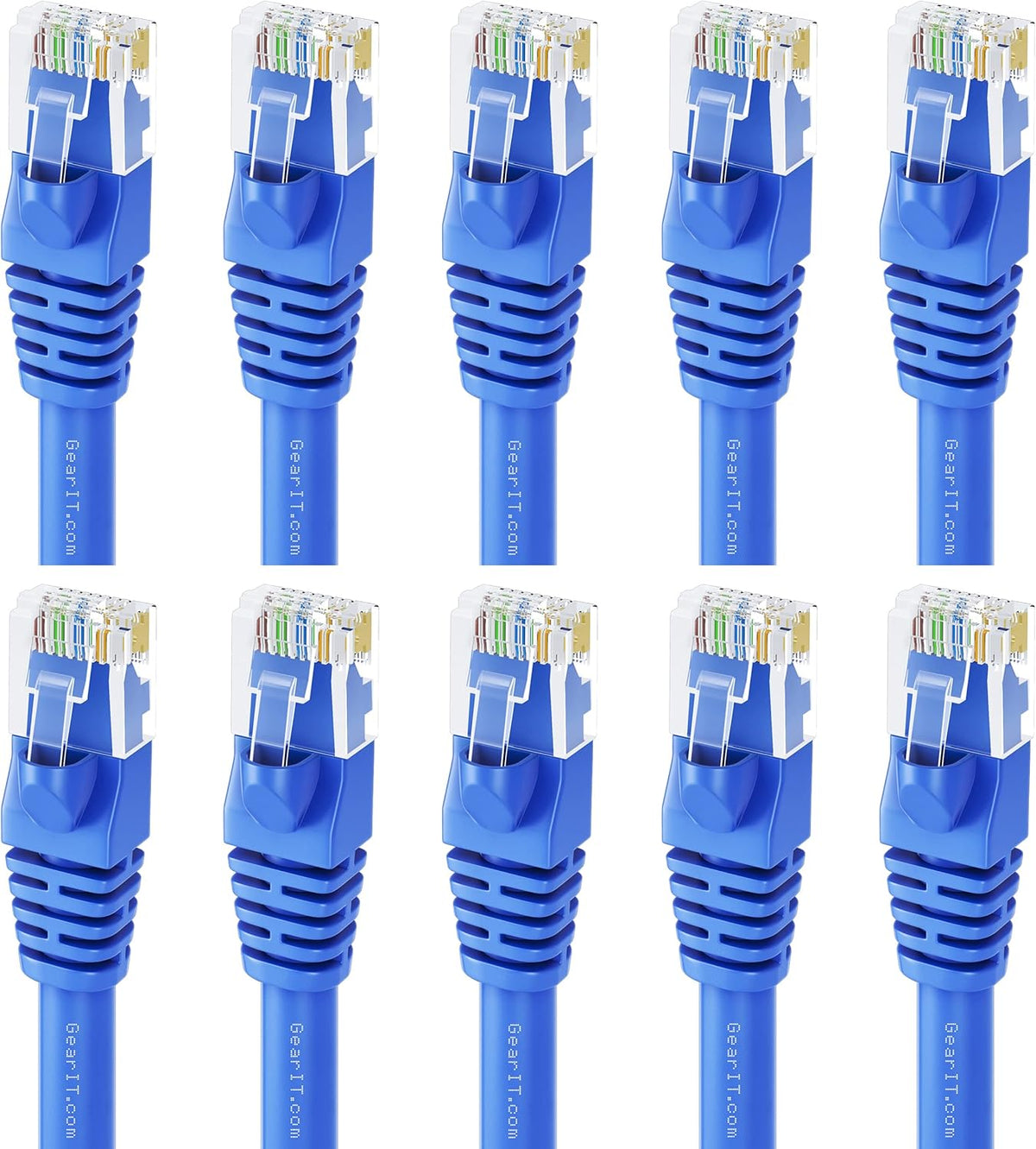 Cat 6 Ethernet Cable 1.5 ft 50-Pack Blue S365