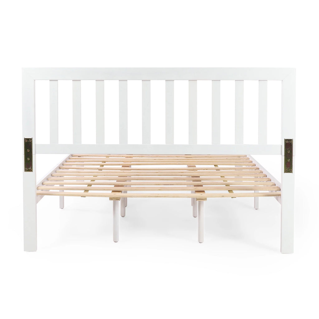 White Acacia Wood Queen Bed J571739