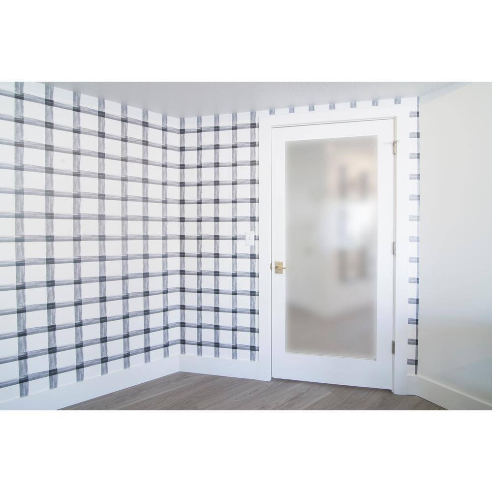 1-Lite Satin Etch Solid Core MDF Primed Interior Door Slab E578