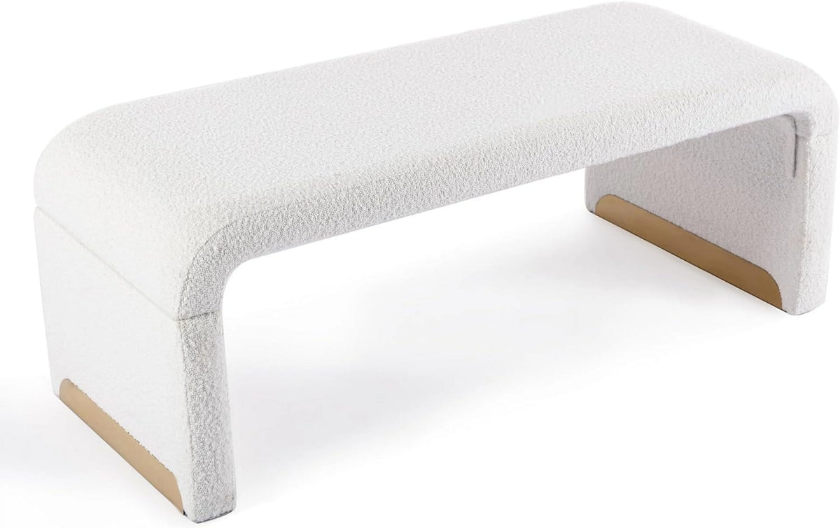 White Entryway Bench L941340