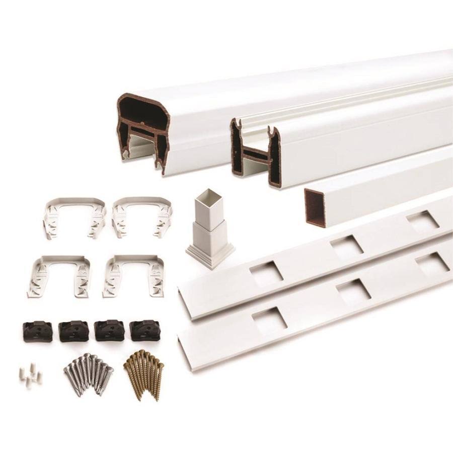Composite Classic White Stair Rail Kit with 17 Balusters X459