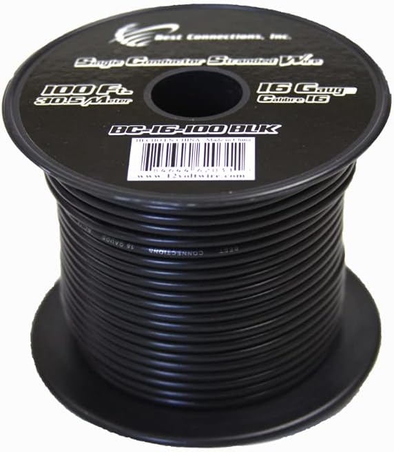16 Gauge Red & Black Stranded Copper Clad Wire 100 Ft Each, Pack of 2 A100