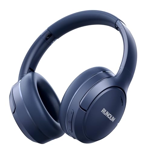 Hybrid Active Noise Cancelling Wireless Over Ear Bluetooth Headphones with Microphone A491