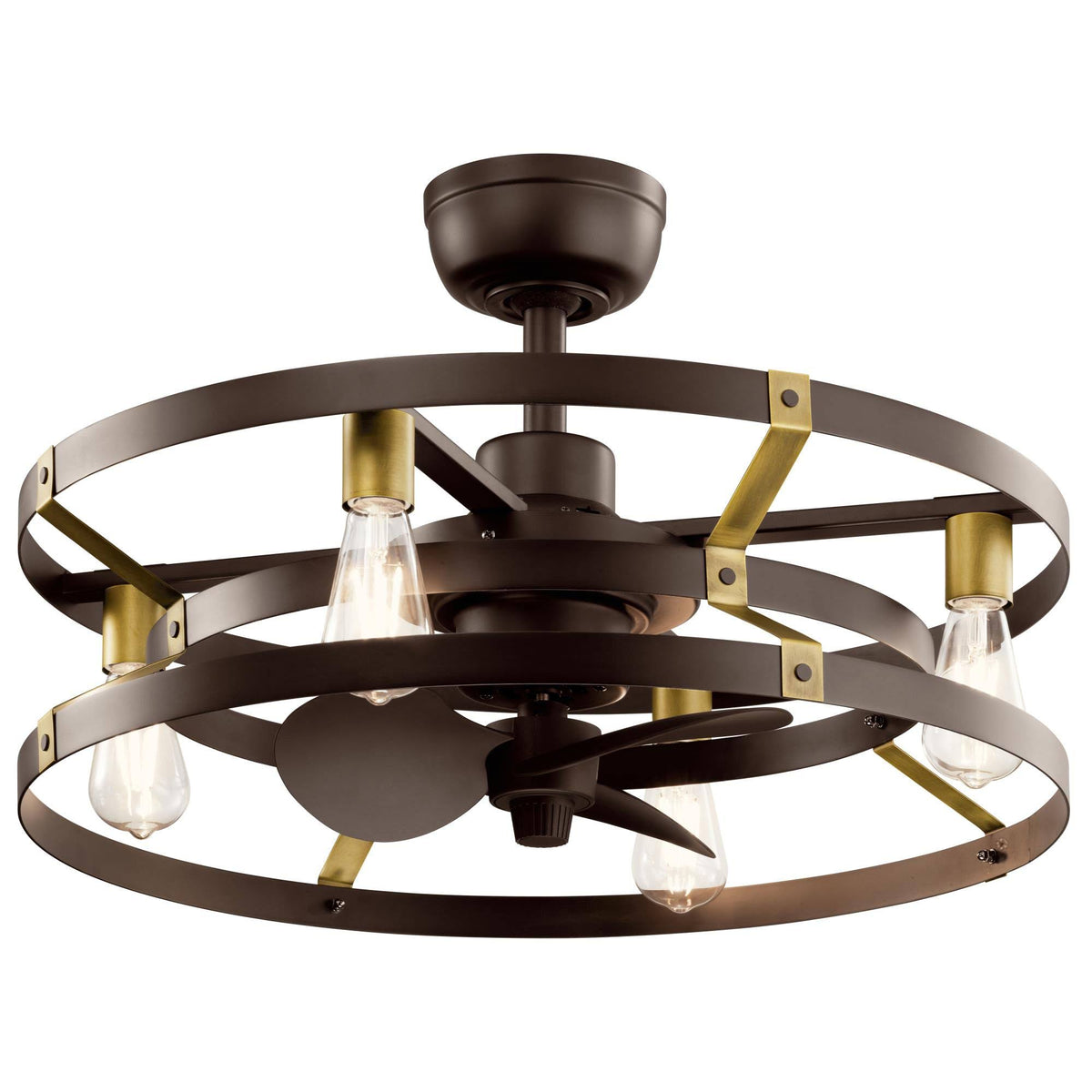 13 inch Satin Natural Bronze Ceiling Fan K9546