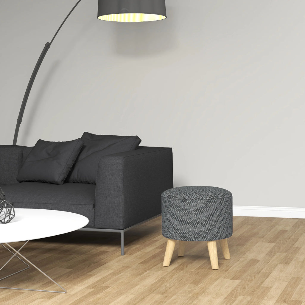 Gray Round Storage Ottoman I5104