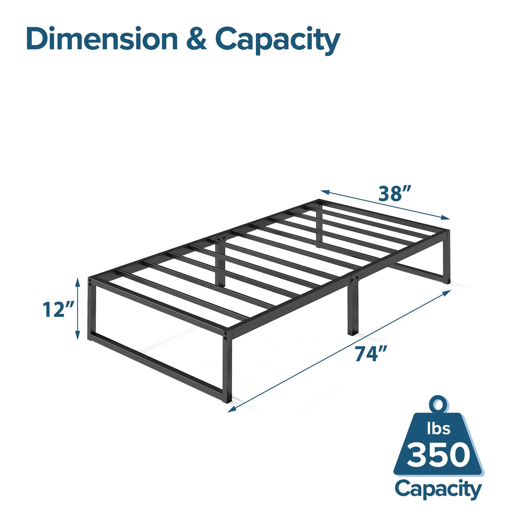 12" Metal Platform Bed Frame, Twin J997877