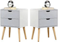 White Storage Drawer Nightstand Set Of 2 N138252