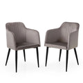 Modern Dining Chair, Set of 2, Midnight Grey H312