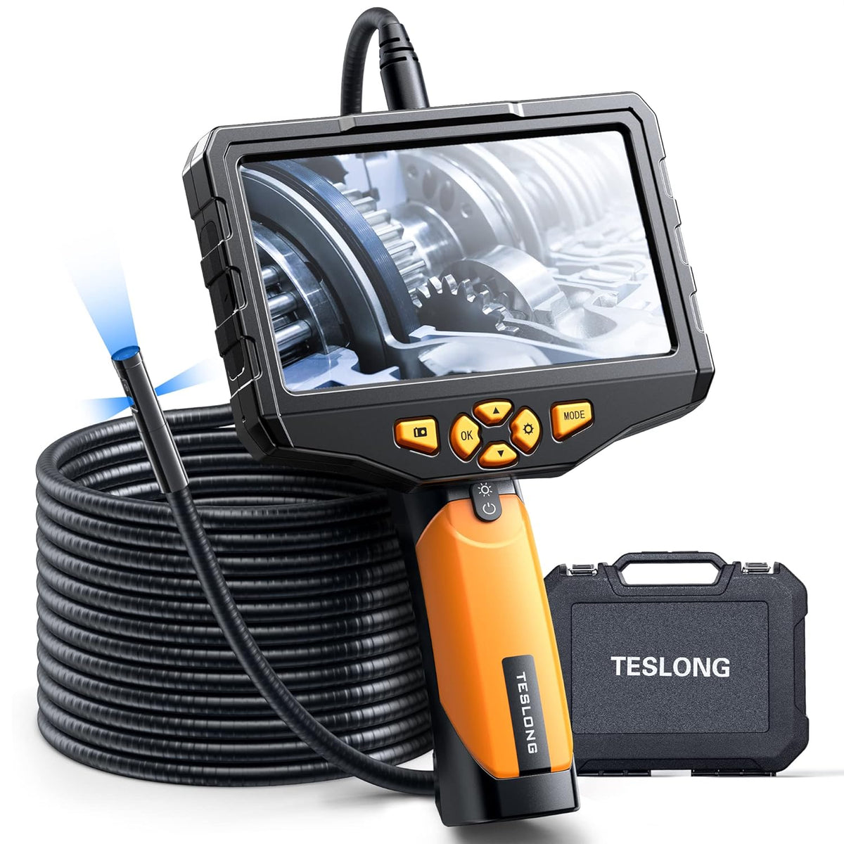 16.4ft Waterproof Flexible Borescope Inspection Camera with Light R439
